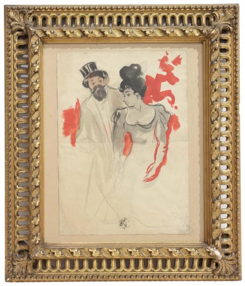CATALAN SCHOOL, EARLY C19th "COURTING COUPLE".