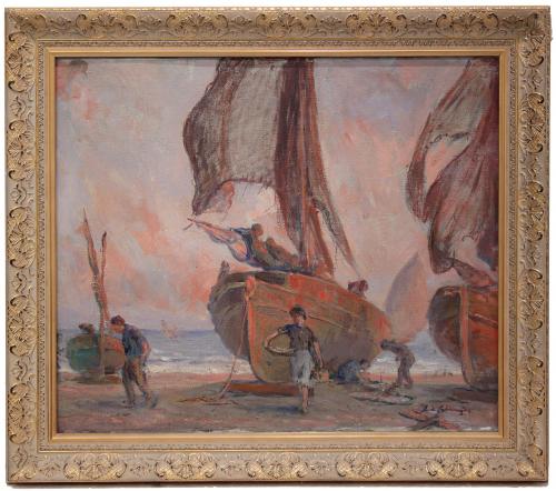 ALEXANDRE DE CABANYES MARQUES (1877-1972). " BOATS ON THE B