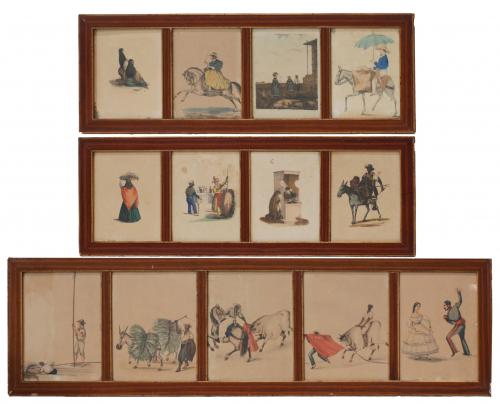 PANCHO FIERRO (ATTRIB) (1807-1879). "GENRE SCENES".