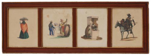 PANCHO FIERRO (ATTRIB) (1807-1879). "GENRE SCENES".