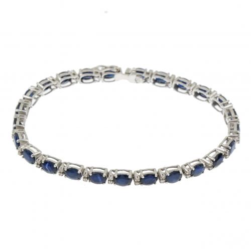 BRACELET, SAPPHIRES AND DIAMONDS.
