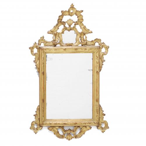 CORNUCOPIA MIRROR, MID. 20TH CENTURY.
