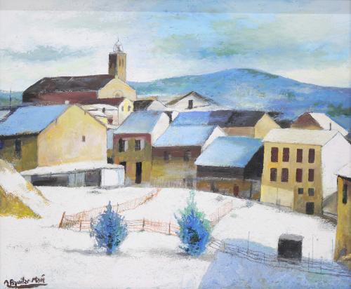 RAMÓN AGUILAR MORE (1924-2015). "SNOWSCAPE".