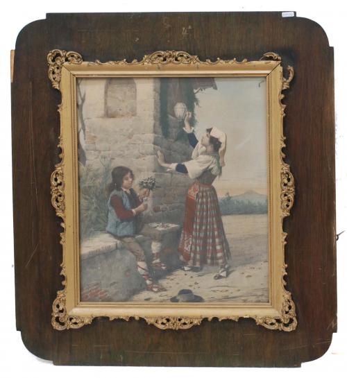 19TH CENTURY ITALIAN SCHOOL. "MOTHER AND CHILD"