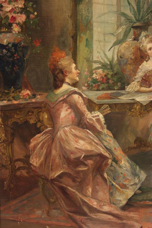ANTON TELSER (1861-1942). "COURT SCENE".