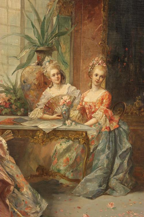 ANTON TELSER (1861-1942). "COURT SCENE".