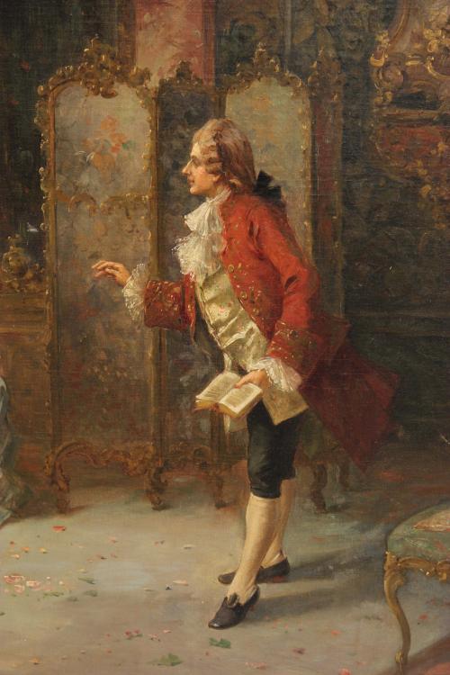 ANTON TELSER (1861-1942). "COURT SCENE".