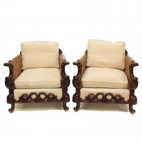 PAIR OF ARMCHAIRS, C20th