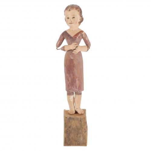 19TH CENTURY CATALAN SCHOOL "NIÑO JESÚS", IMAGEN DE VESTIR O "CAP-I-POTA".