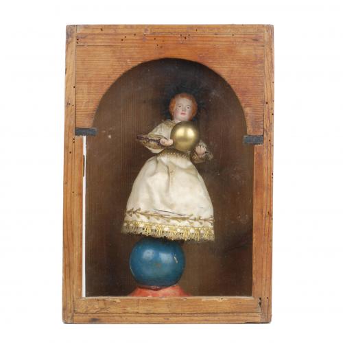19TH CENTURY CATALAN SCHOOL "NIÑO DE LA BOLA ".