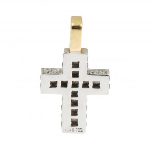 CRUZ COLGANTE CON DIAMANTES.