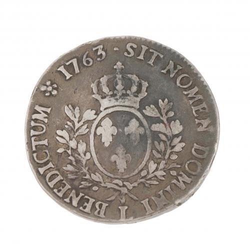LOUIS XV&#39;S FRENCH COIN, 1763.