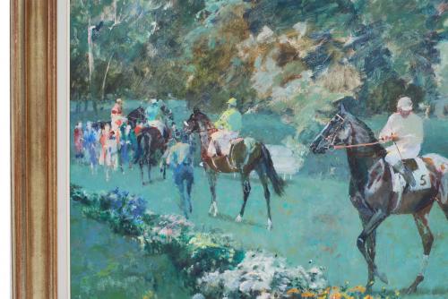 RICARD ARENYS GALDON (1914-1977). "AT THE RACECOURSE", CIRC