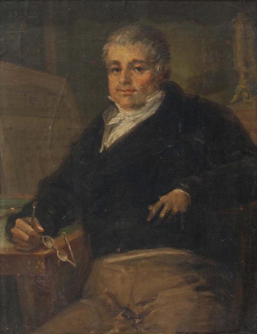 SPANISH SCHOOL C19th  "TEACHER OF ARCHITECTURE"