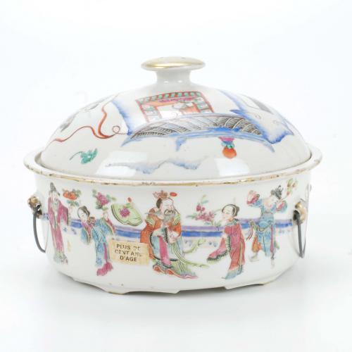 CHINESE SCHOOL C19th SOUP TUREEN