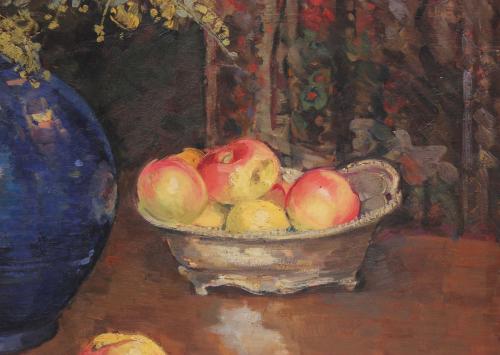 OLEGUER JUNYENT SANS (1876-1958). "STILL LIFE WITH FRUIT AN