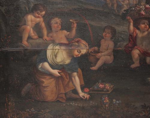 18TH CENTURY ITALIAN SCHOOL "ZEPHYR AND FLORA".