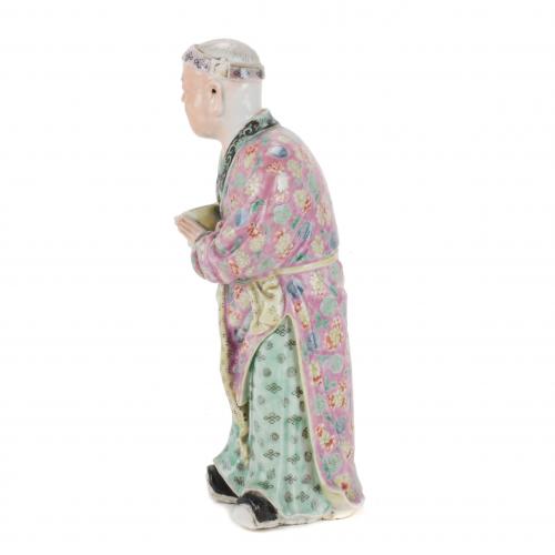 "CABALLERO", FIGURA CHINA, SIGLO XIX. 