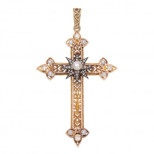 CROSS PENDANT, EARLY C 19th