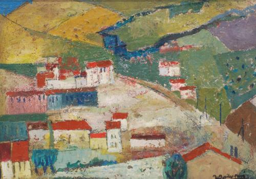 RAMÓN AGUILAR MORE (1924-2015) "VILLAGE"