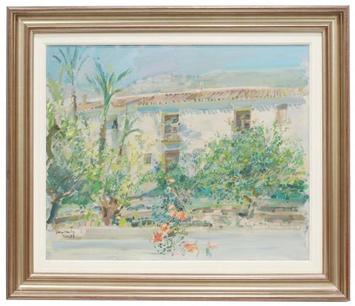 JULIÁN GRAU SANTOS (1937). "THE PALM GROVE AT ARCHENA" MURCIA, 1977.