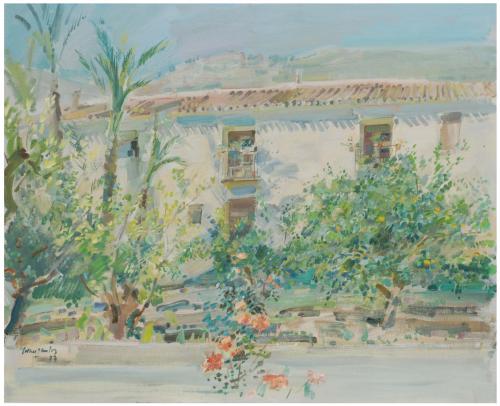JULIÁN GRAU SANTOS (1937). "THE PALM GROVE AT ARCHENA" MURC