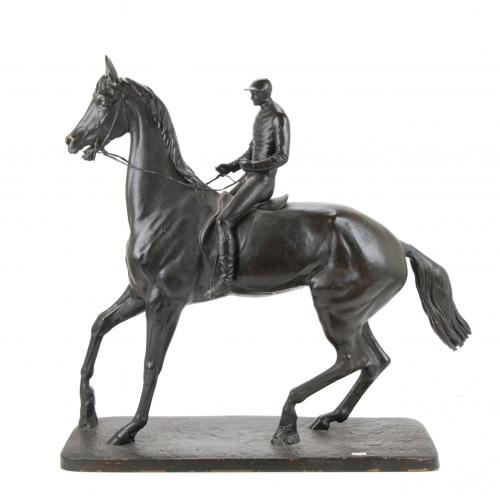 ESCUELA ESPAÑOLA, SIGLO XX. "CABALLO Y JINETE".