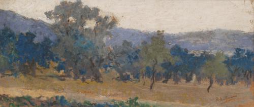 RICARDO ANKERMANN Y RIERA (ATRIB.) (1842-1907). "WOODED LAN