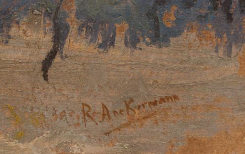 RICARDO ANKERMANN Y RIERA (ATRIB.) (1842-1907). "WOODED LAN