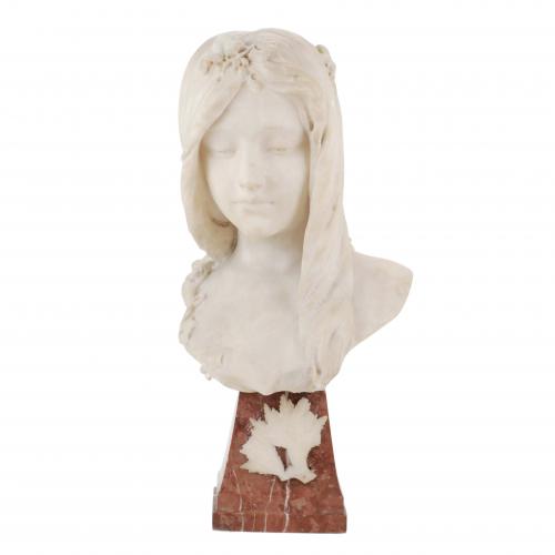 EUROPEAN SCHOOL, EARLY C20th "BUST OF YOUNG GIRL"