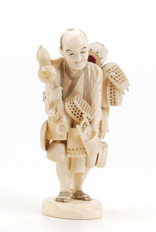 JAPANESE SCHOOL, MEIJI PERIOD, LATE C 19th OKIMONO, "SCRAP