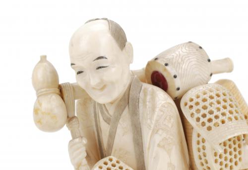 JAPANESE SCHOOL, MEIJI PERIOD, LATE C 19th OKIMONO, "SCRAP