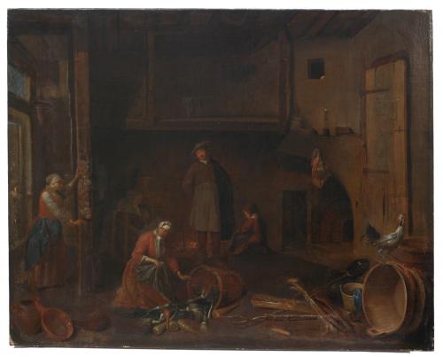 DUTCH SCHOOL, C17th-18th "IN THE KITCHEN"