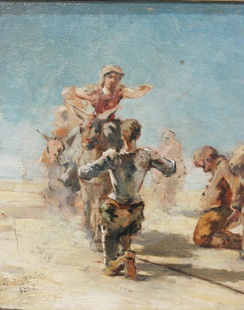 SPANISH SCHOOL, C19th  "SCENE FROM DON QUIJOTE"