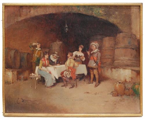 SPANISH SCHOOL, C19-20th "TAVERN INTERIOR"