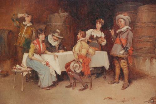 SPANISH SCHOOL, C19-20th "TAVERN INTERIOR"