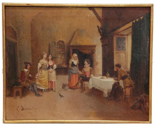 SPANISH SCHOOL, C19th-C20th "KITCHEN INTERIOR"