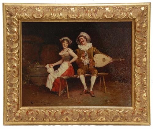 SPANISH SCHOOL C19th -20th "THE COURTSHIP"