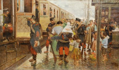 ALBERTO PLÁ RUBIO (1867-1937). "¡A LA GUERRA!" (Valencia, 1