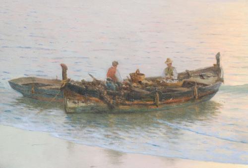 GUILLERMO GÓMEZ GIL (1862-1942). "TWILIGHT AT SEA"