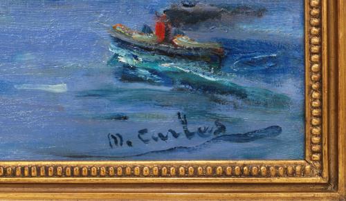 DOMÈNEC CARLES ROSICH (1888-1962). "PORT OF BARCELONA" 1962
