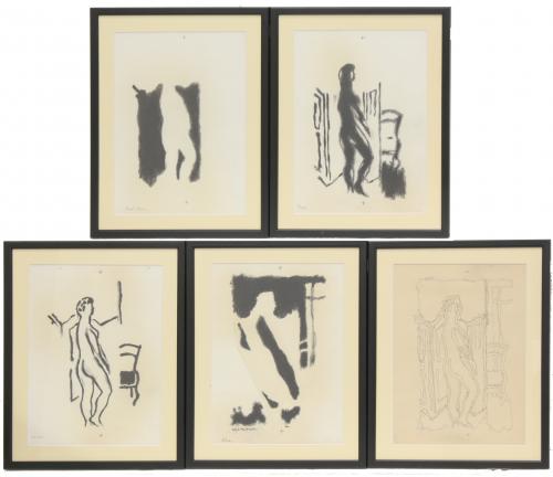 JOSEP MOMPOU (1888-1968). SET OF FIVE DRAWINGS