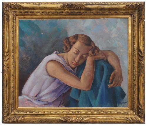 ENRIC CRISTOFOL RICART (1893-1960). "YOUNG GIRL SLEEPING", 1932,