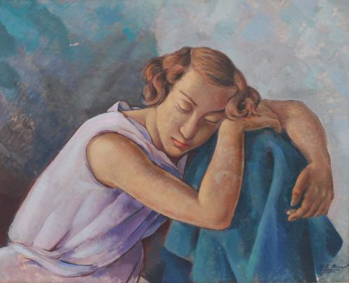 ENRIC CRISTOFOL RICART (1893-1960). "YOUNG GIRL SLEEPING",