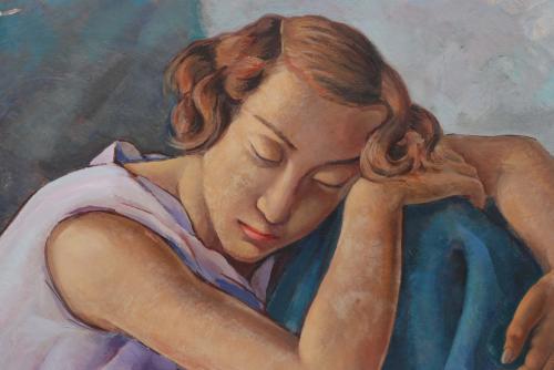 ENRIC CRISTOFOL RICART (1893-1960). "YOUNG GIRL SLEEPING",