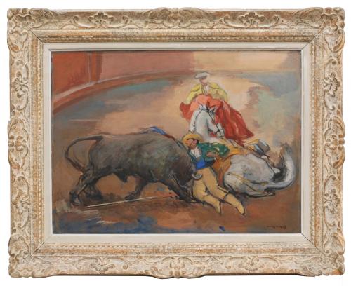 PERE CREIXAMS PICO (1893-1965). "THE GORING OF THE PICADOR"