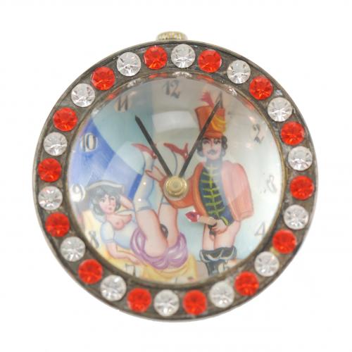 EROTIC TABLE TOP CLOCK, C20th