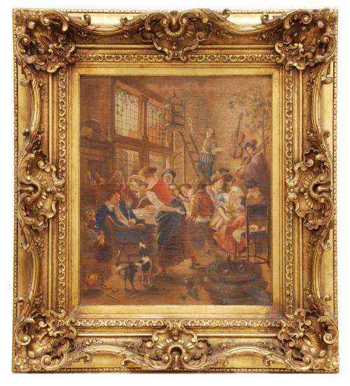 BELGIAN SCHOOL, C18th  "INN SCENE."
