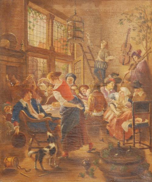 BELGIAN SCHOOL, C18th  "INN SCENE."