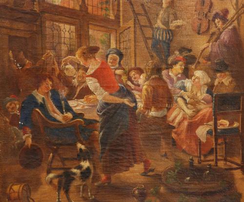 BELGIAN SCHOOL, C18th  "INN SCENE."